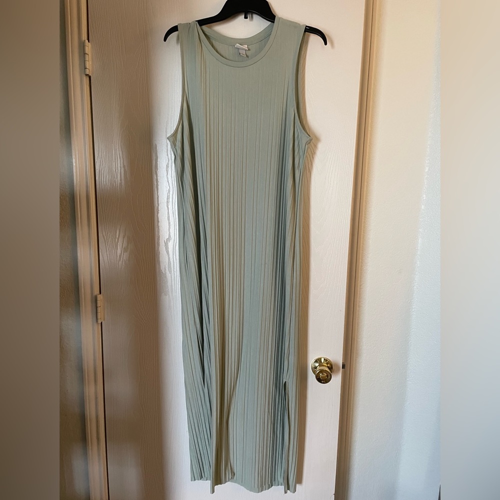 Sage Green Dress - mint green light blue maxi church outfit feminine a new day